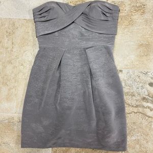 BCBGeneration silver/gray strapless short dress
